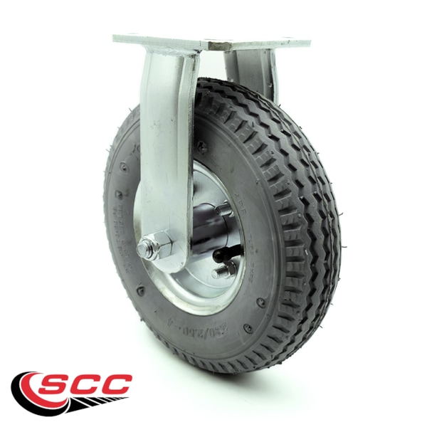 8 Inch Gray Pneumatic Wheel Rigid Caster